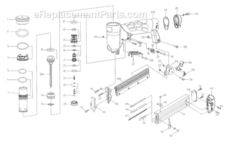 Page A Diagram and Parts List for GRTPIN23  Grip-Rite Nailer