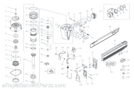 Page A Diagram and Parts List for GRTS1516  Grip-Rite Nailer