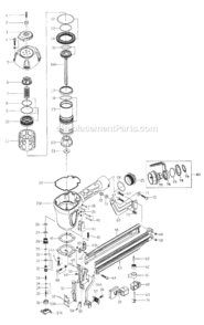 Page A Diagram and Parts List for GRTSM200  Grip-Rite Nailer