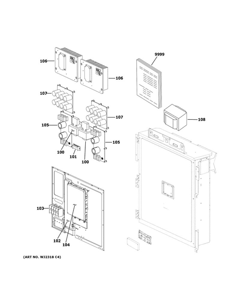 Control Parts Diagram and Parts List for MVHR144ME4CA1  Haier Air Conditioner