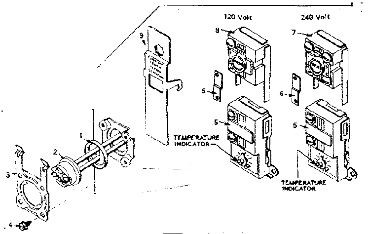 Controls Diagram and Parts List for 18332122  Kenmore Water Heater