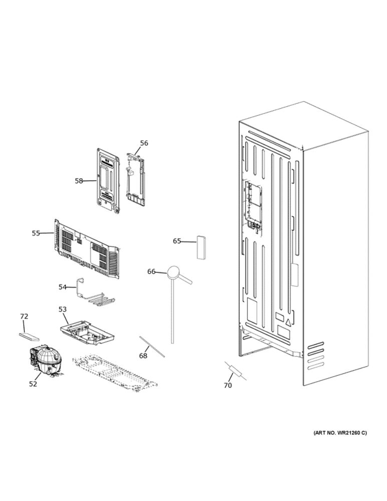 Machine Compartment Diagram and Parts List for QJS15HYRBFS  Haier Refrigerator