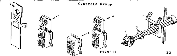 Controls Diagram and Parts List for 183320811  Kenmore Water Heater