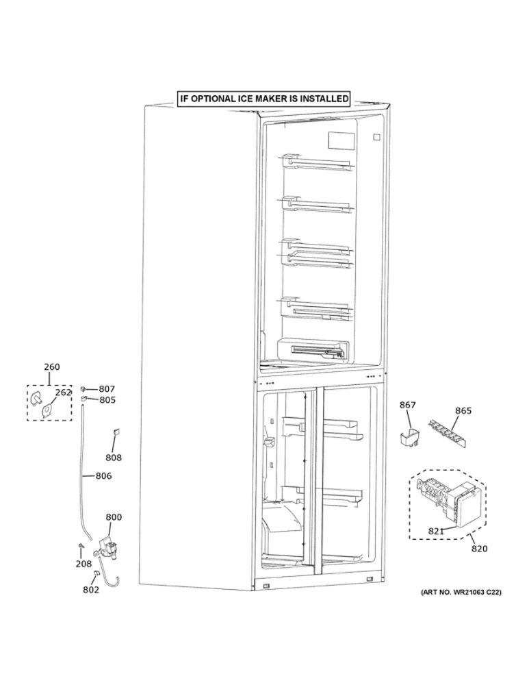 Ice Maker 2 Diagram and Parts List for QHE16HYPAFS  Haier Refrigerator