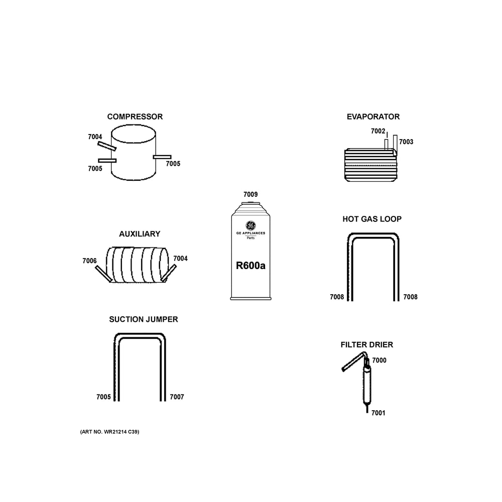 Lokring Connectors Diagram and Parts List for QJS15HYRCFS  Haier Refrigerator