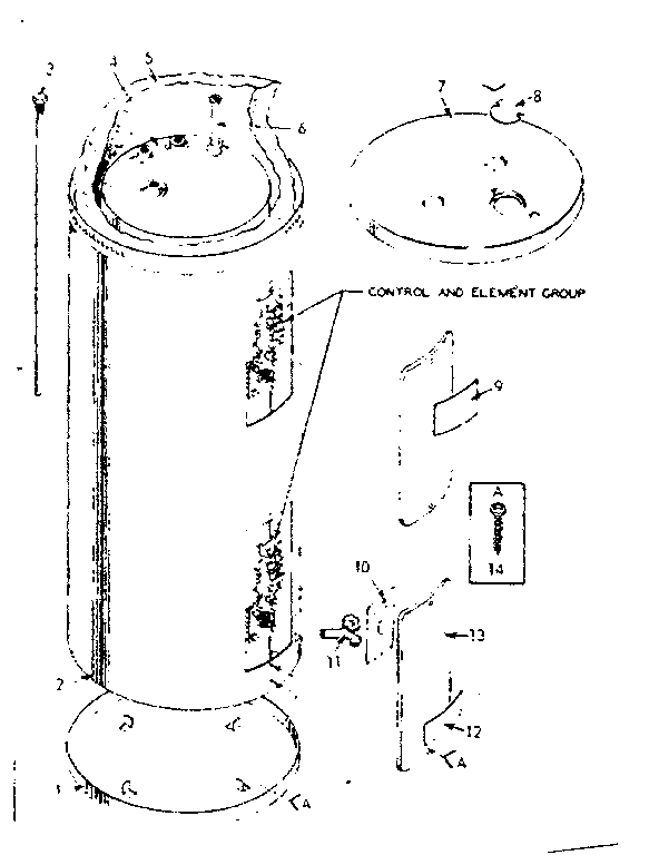 Replacement Parts Diagram and Parts List for 183326211  Kenmore Water Heater