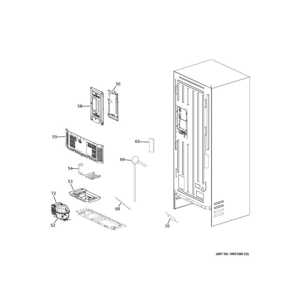 Machine Compartment Diagram and Parts List for QJS15HYRCFS  Haier Refrigerator