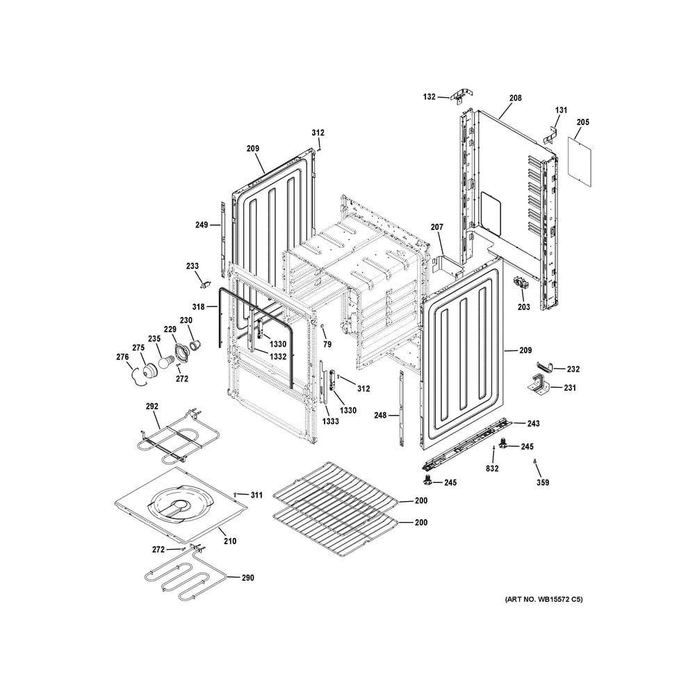 Body Parts Diagram and Parts List for QAS740RM3SS  Haier Range