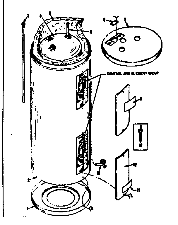 Replacement Parts Diagram and Parts List for 18332420  Kenmore Water Heater