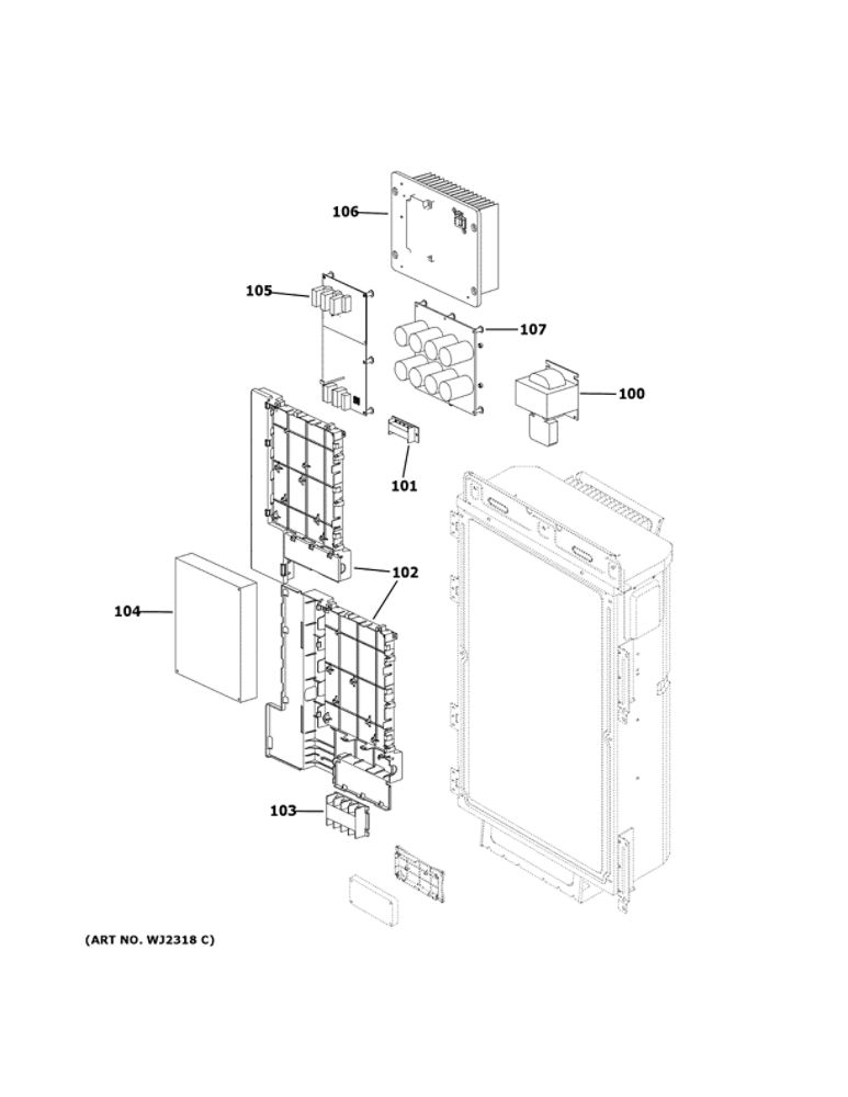 Control Parts Diagram and Parts List for MVHP096ME2CA1  Haier Air Conditioner
