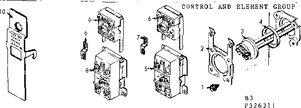 Controls Diagram and Parts List for 183326311  Kenmore Water Heater