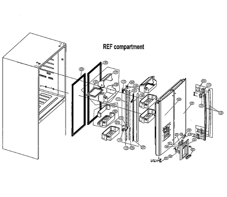 Fridge Asy Diagram and Parts List for PBFS21EDBP  Haier Refrigerator
