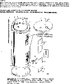 Replacement Parts Diagram and Parts List for 183321342  Kenmore Water Heater