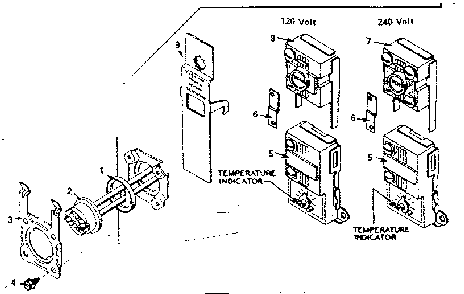 Controls Diagram and Parts List for 18332122  Kenmore Water Heater