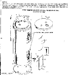 Replacement Parts Diagram and Parts List for 183321381  Kenmore Water Heater