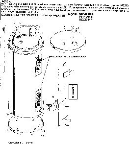 Replacement Parts Diagram and Parts List for 183329111  Kenmore Water Heater