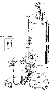 Replacement Parts Diagram and Parts List for 183332730  Kenmore Water Heater