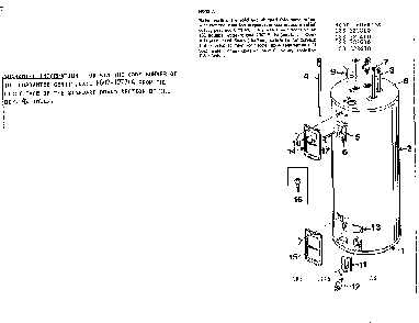 Replacement Parts Diagram and Parts List for 183322510  Kenmore Water Heater