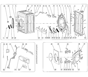 Cabinet Parts Diagram and Parts List for HLP141E-CF06M0E0M00  Haier Dryer