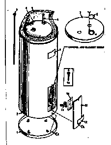 Replacement Parts Diagram and Parts List for 18332251  Kenmore Water Heater