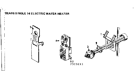 Controls Diagram and Parts List for 183323211  Kenmore Water Heater