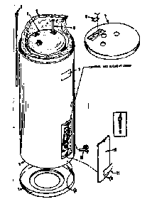 Replacement Parts Diagram and Parts List for 18332230  Kenmore Water Heater