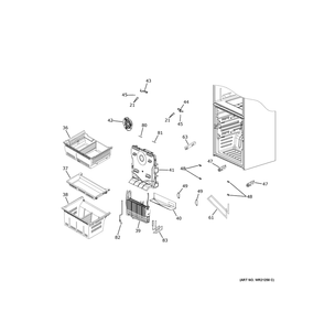 Freezer Section 2 Diagram and Parts List for QJS15HYRCFS  Haier Refrigerator
