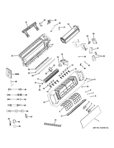 Part Location Diagram of WJ65X29559 GE DRAIN PIPE BRACKET