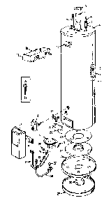 Replacement Parts Diagram and Parts List for 183335810  Kenmore Water Heater
