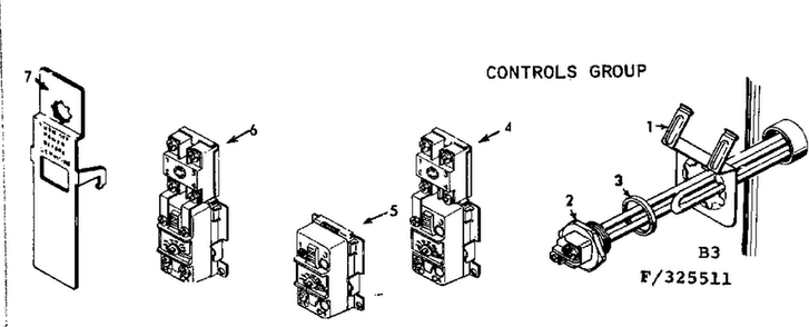 Controls Diagram and Parts List for 183325611  Kenmore Water Heater