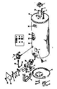 Replacement Parts Diagram and Parts List for 18333480  Kenmore Water Heater