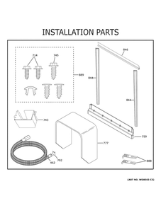 Installation Parts Diagram and Parts List for QDP555SYN4FS  Haier Dishwasher