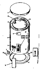 Replacement Parts Diagram and Parts List for 18332110  Kenmore Water Heater