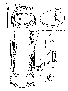 Replacement Parts Diagram and Parts List for 183323810  Kenmore Water Heater