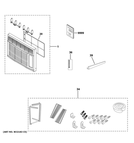 Part Location Diagram of WJ86X27738 GE TOP RAIL