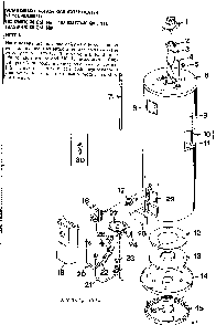 Replacement Parts Diagram and Parts List for 183334170  Kenmore Water Heater