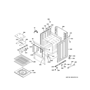 Body Parts Diagram and Parts List for QGAS740RM3SS  General Electric Range
