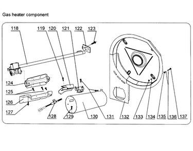 Part Location Diagram of 0030100485A Haier COMBUSTION CONE