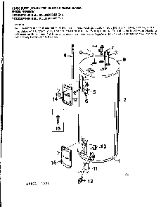 Replacement Parts Diagram and Parts List for 183322910  Kenmore Water Heater