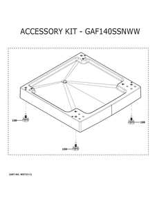 Optional Accessories Diagram and Parts List for QFW150SSN1WW  Haier Washer