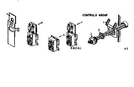 Controls Group Diagram and Parts List for 18332511  Kenmore Water Heater