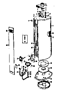Replacement Parts Diagram and Parts List for 18333550  Kenmore Water Heater