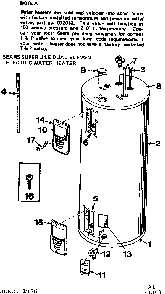 Replacement Parts Diagram and Parts List for 183327310  Kenmore Water Heater