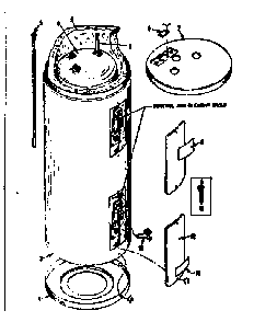 Replacement Parts Diagram and Parts List for 18332420  Kenmore Water Heater