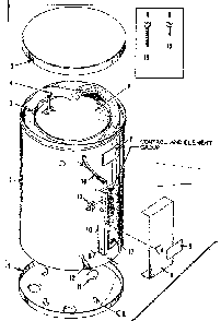 Replacement Parts Diagram and Parts List for 18332122  Kenmore Water Heater