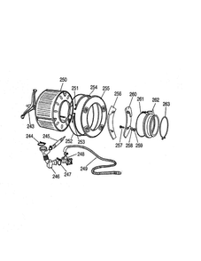 Inner Tub4 Diagram and Parts List for XQG65-8SU  Haier Washer Dryer Combo