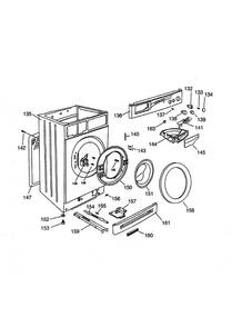 Cabinet/control Panel Diagram and Parts List for XQG65-8SU  Haier Washer Dryer Combo