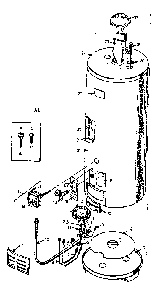 Replacement Parts Diagram and Parts List for 183330810  Kenmore Water Heater