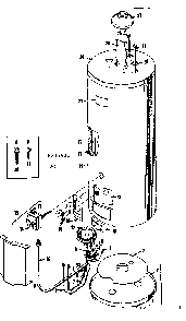 Replacement Parts Diagram and Parts List for 18333621  Kenmore Water Heater