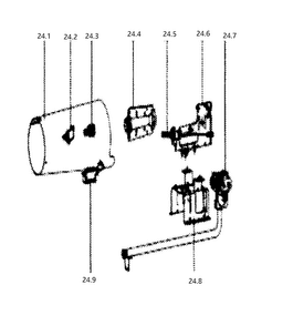 Gas Heater Diagram and Parts List for HLTD600AGW  Haier Dryer